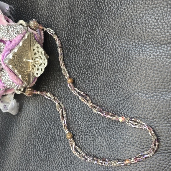 Elegant Beaded Evening Bag - Pink and Purple - Picture 2 of 6